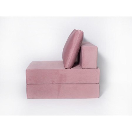 Armchair-bed "Octa", size 75x100 cm, dusty rose, velor color-1