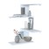 Wall shelf, 446 × 446 × 730 mm, white color