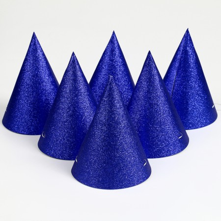 Carnival cap "Shine", set 6 pcs., Blue color