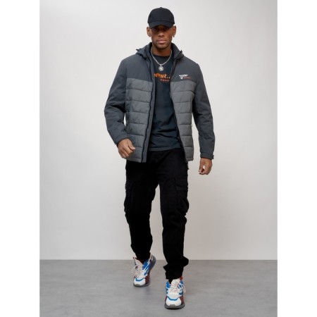 Male spring jacket, size 58, dark gray color-14