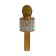 Microphone for karaoke Luazon LZZ-70, WS-868L, 5 W, 1800 mAh, Voice Corr, backlight, golden