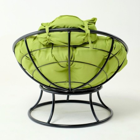 Armchair "Papasan" mini, with a green pillow, 81x68x77cm, mix-2