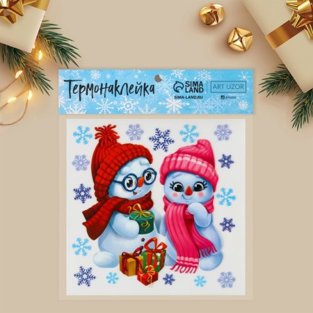 Thermonacleka "Snowmen", 15 x 15 cm, New Year-1