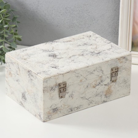 Casket wood to the leatherette "stone" 24x16x10.3 cm-5