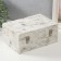 Casket wood to the leatherette "stone" 24x16x10.3 cm
