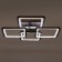 Causteen with PDU 1837/4CF LED 144W 3000-6000k Dimmer Coffee 59x59x11 cm Bayerlux