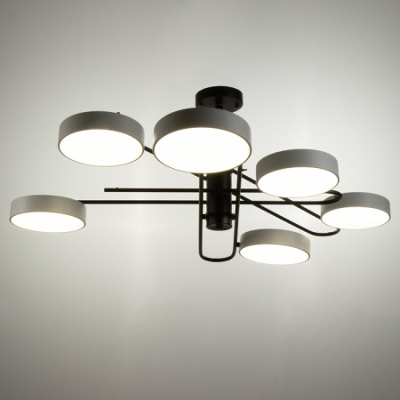 Chandelier 625356/6 LED 78W 3 modes 3000-6000k black-white 96x96x33 cm