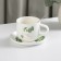 Ceramic tea set with a spoon "Botany", 2 items: a cup 200 ml, saucer, color mix