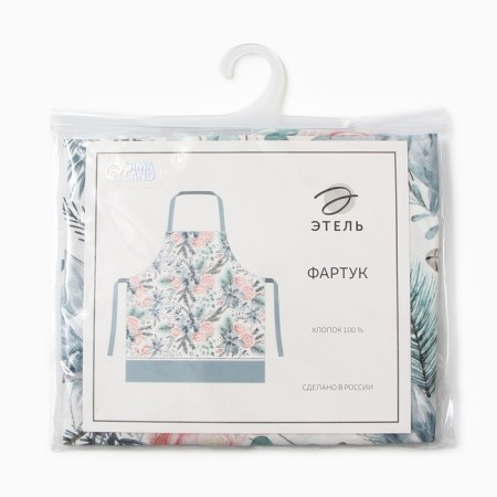 Apron "Ethel" Christmas Flowers 60x70cm, 100% HL, sarzha 190 g/m2-8