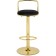 Barrier stool Lusia metal/velor, gold/black 38x40x84 cm