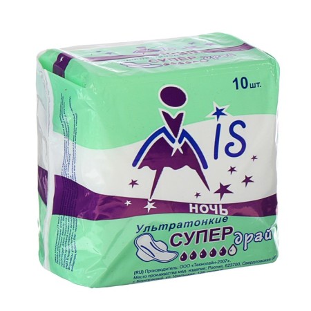 MIS gaskets Ultraton Super Dry Night, 5 drops, elongated, 10 pcs.-3