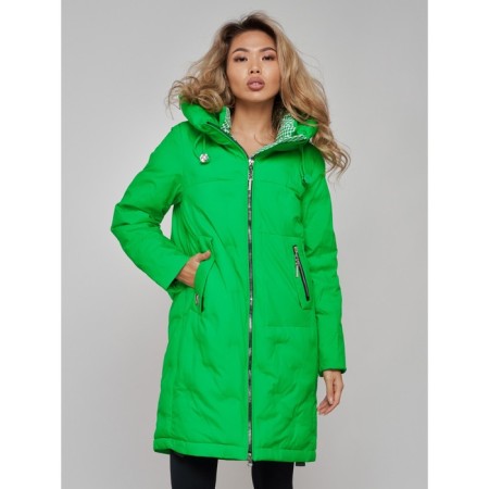Coat insulated winter female, size 42, green color-10