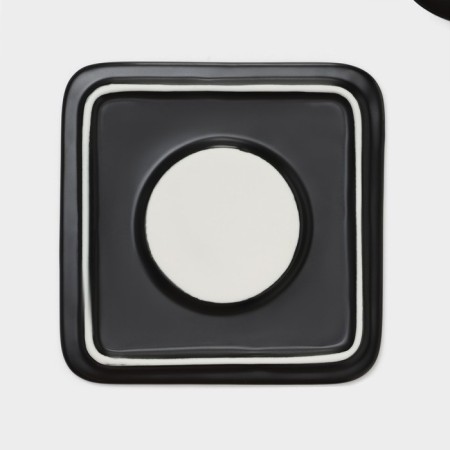 Ceramic coffee Ceramic "Meisi", 12 items: 6 cups 100 ml, 6 saucer d = 11 cm, black color is black-6