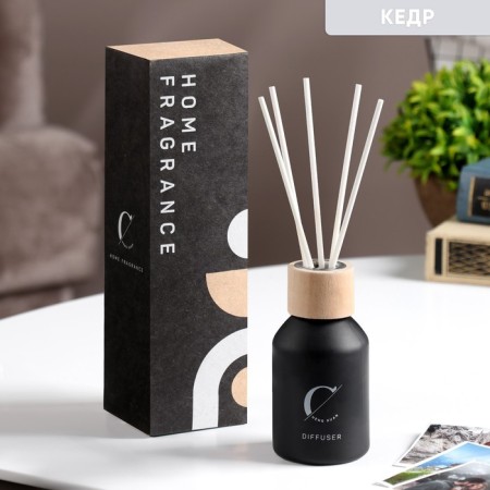 The aromatic diffuser "Home Fragrance", cedar, black, 100 ml