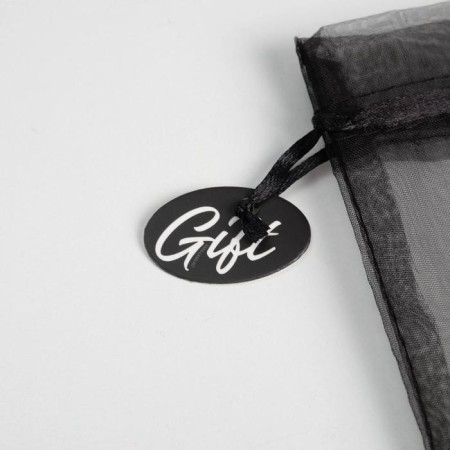 Boat Gift Organza Black “Gift”, with a nameplate, 10 x 12 cm +/- 1.5 cm-2