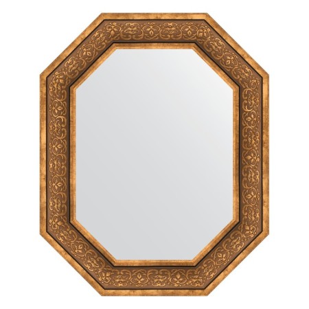 Mirror in the baguette frame, bronze monogram 101 mm, 64x79 cm