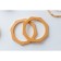 Handles for the bag are wooden, d = 10.5, 13.5 × 13.5 cm, 2 pcs, beige color