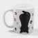 Mug - chameleon ceramic share "cat", 350 ml, white color