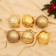 Set of balls plastic D-10 cm, 6 pcs "Amal" gold