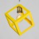 Lamp Bayerlux suspension "Square" 1x40W E27 yellow 16x16x18-116 cm