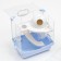 The cage for rodents is equipped, 27 x 19 x 28 cm, blue