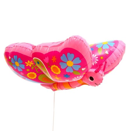 Foil ball 30 "Pink openwork butterfly"