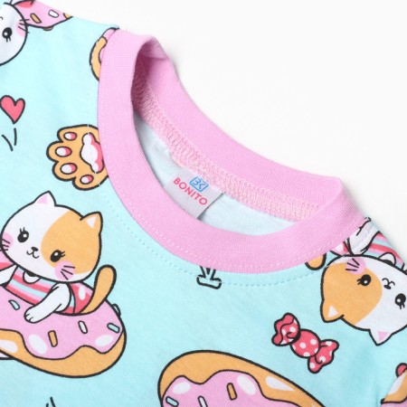 Pajamas for girls, mint color, height 92 cm-1