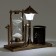Sanding clock "Street flashlight", backlight, organizer for the office, 6.5 x 15.5 x 14.5 cm