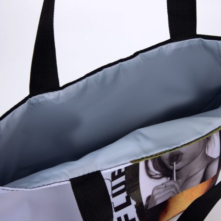 BAD BAD Influence bag without lightning with lining, white/black color-7