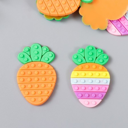 Decor for creativity rubber "carrots" set 16 pcs mix 3.5x2.2 cm