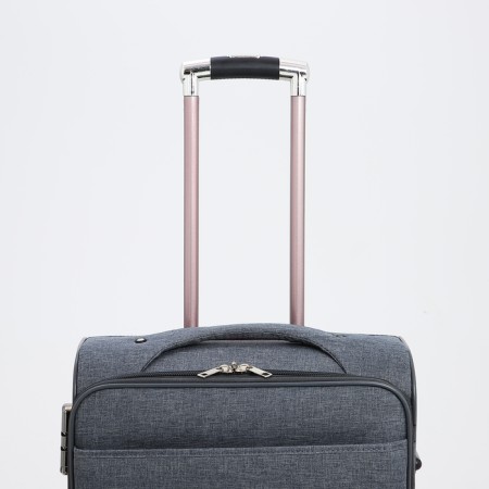 Small suitcase 24 "On the zipper, code castle, with extension, the color is gray-5