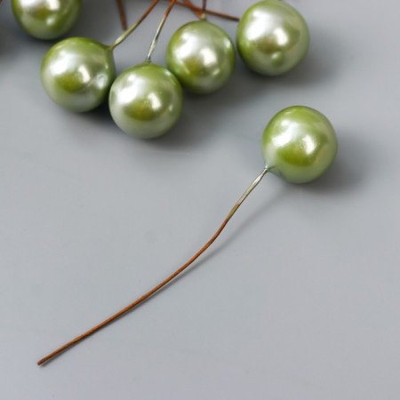 Decor for creativity "Ball light green pearl" d = 1.5 cm set 20 pcs 6x1.5x1.5 cm