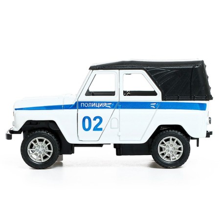 Metal UAZ Hunter “Police”, Inertia, 1:32, Light and Sound-1