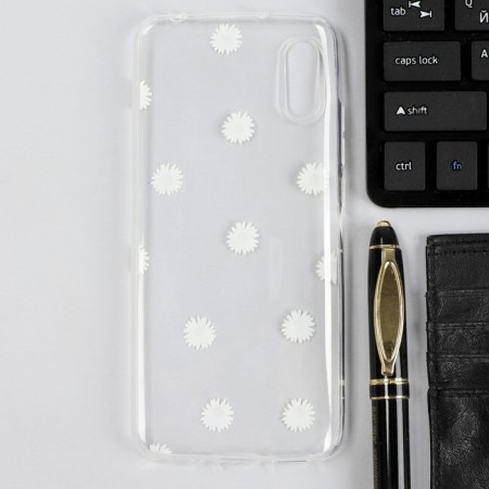 Ibox Art Case, for Xiaomi Redmi 9a, silicone, transparent, chamomile-1