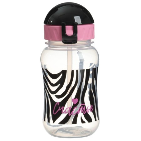 Drill - children's impotance with silicone tube "Happiness", 270 ml., Black/pink color-3