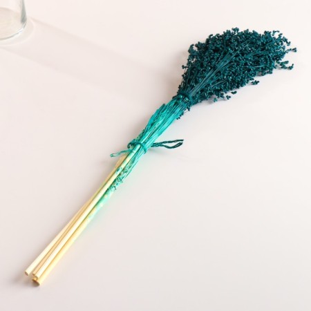 A set of dried flowers "sorghum", banch 3-5 pcs, length 60 (+/- 6 cm), emerald-3
