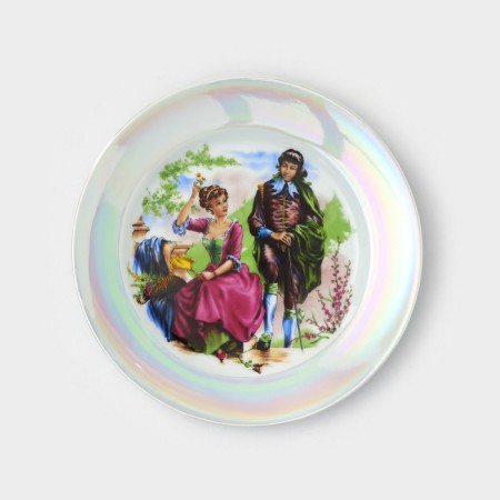 A set of porcelain plates "Madonna", d = 17 cm, 6 pcs, color mix-3
