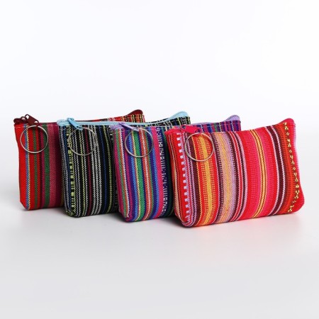 Women's wallet with zipper, color mix