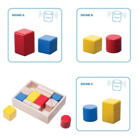Wooden toy "First sound blocks"-3