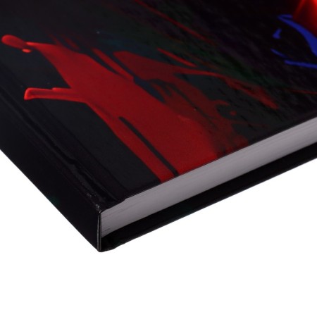 College-wiper in a solid cover 7BC, A5, 160 sheets, colorful girl, cage block, glossy lamination-2