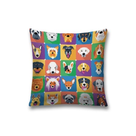 Pillowess decorative “barking friends”, on a zipper, size 45x45 cm