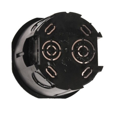 Installation box Tundra, 68x45 mm, IP20, for solid walls, black color-2