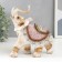 Souvenir Polystone "Elephant in Popon with sapphires" under the tree 21x18x9 cm