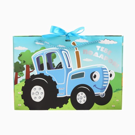 TISSISE PACKENT, Blue Tractor, 30x20x12 cm-3