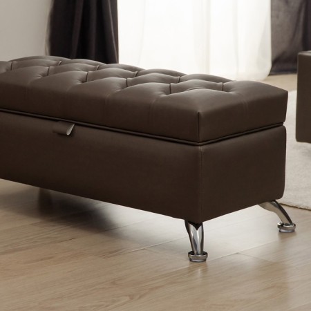 Rondel banquet with PM, 950 × 410 × 420 mm, eco -leather, color bitter chocolate-1