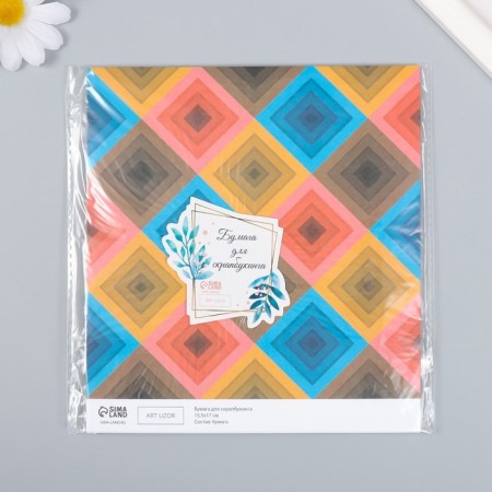 Scrapbooking "Rombs" density 180 g 15.5x17 cm-3