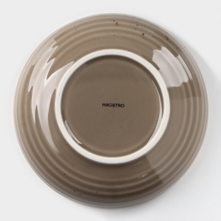 Porcelain deep Magistro "Cerera", 700 ml, d = 18.5 cm, brown color-3