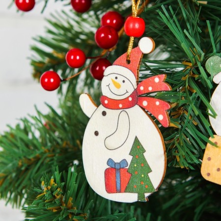 New Year's Suspension "Snowman with gifts", mix-1