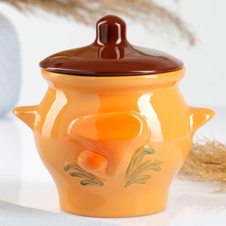 Ceramic potato pot "Forest" 0.65l / 12x12cm, standard mix-1