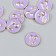 Decor for creativity plastic "Tulips-hearts in the circle" purple, gold 0.3x1.8x1.8 cm
